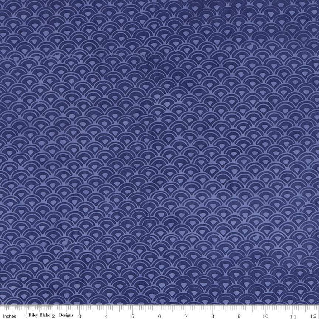 SALE Batiks Expressions Elementals BTHH547 Blueberry Fizz - Riley Blake Designs - Hand-Dyed Tjap Print - Quilting Cotton Fabric