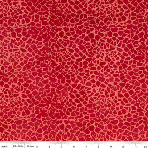 SALE Batiks Expressions Elementals BTHH519 Lobster - Riley Blake Designs - Hand-Dyed Tjap Print - Quilting Cotton Fabric