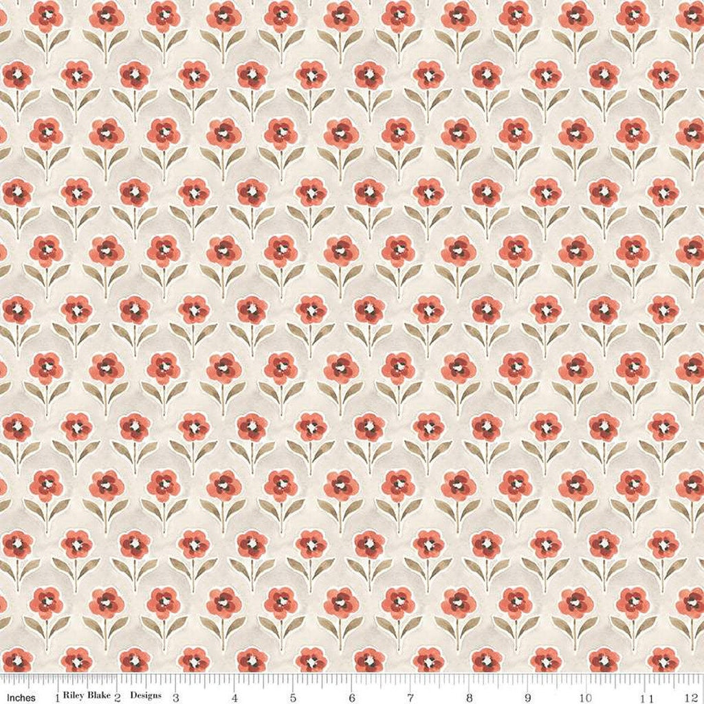 SALE Countryside Blossom C14534 Sand by Riley Blake Designs - Floral Flowers - Quilting Cotton Fabric
