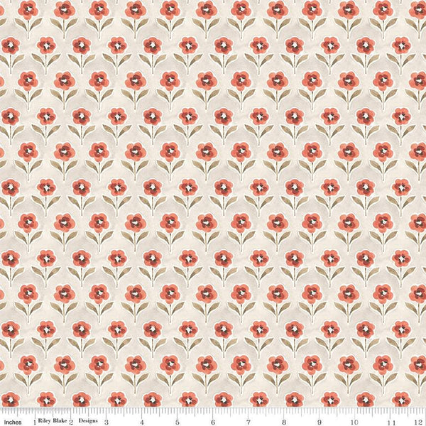 SALE Countryside Blossom C14534 Sand by Riley Blake Designs - Floral Flowers - Quilting Cotton Fabric