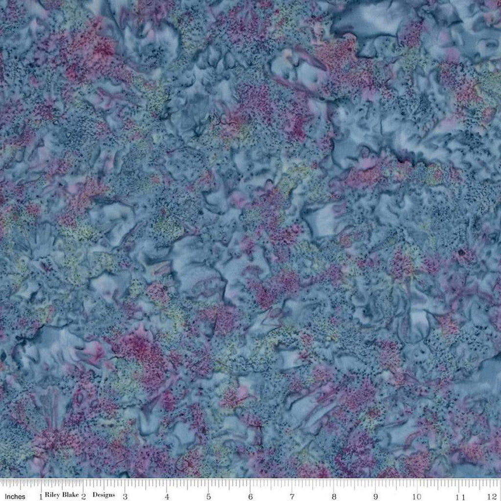 SALE Batiks Expressions Hand-Dyes BTHH243 Violet Blue Multi - Riley Blake Designs - Hand-Dyed Print - Quilting Cotton Fabric