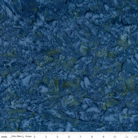 SALE Batiks Expressions Hand-Dyes BTHH241 Blue Multi 1 - Riley Blake Designs - Hand-Dyed Print - Quilting Cotton Fabric