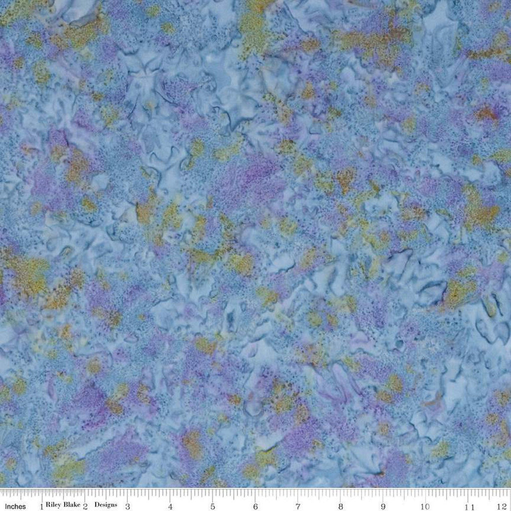 CLEARANCE Batiks Expressions Hand-Dyes BTHH238 Blue Violet Multi 1 - Riley Blake Designs - Hand-Dyed Print - Quilting Cotton Fabric