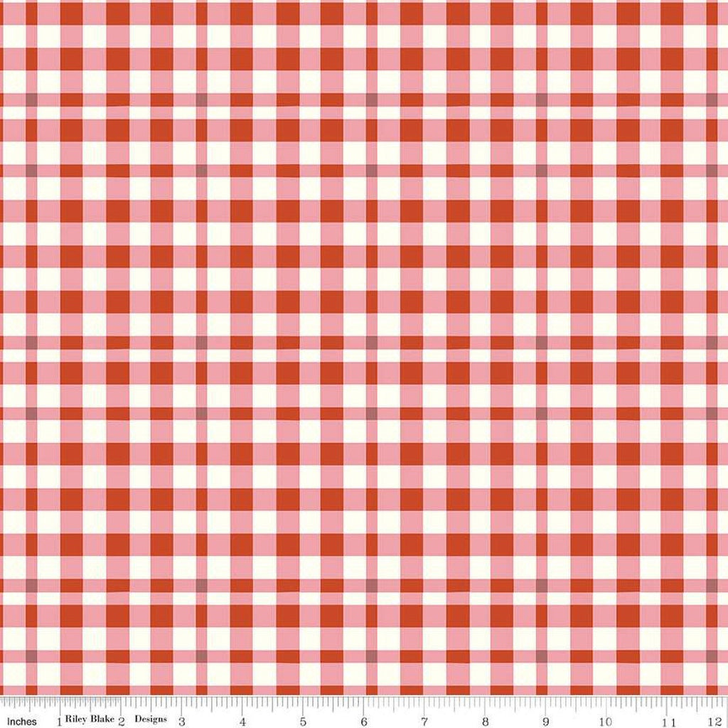 SALE BloomBerry Plaid C14605 Autumn by Riley Blake Designs - Autumn/Cream Plaid - Quilting Cotton Fabric