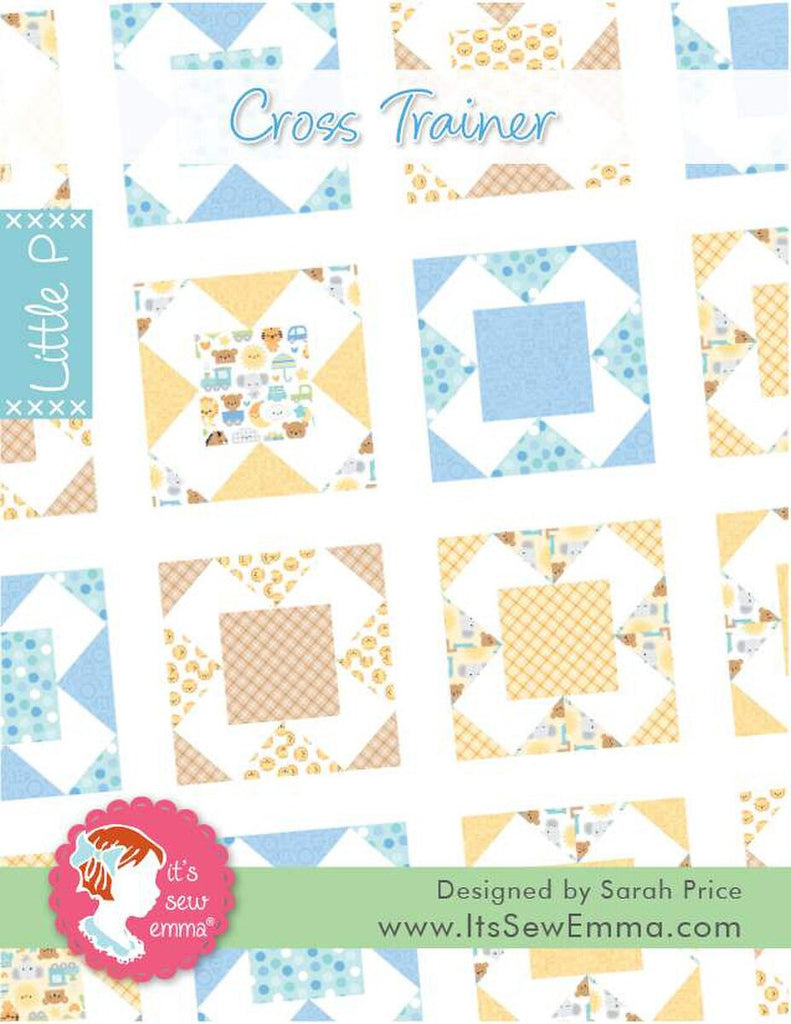 SALE Cross Trainer Quilt PATTERN P051 by It's Sew Emma - Riley Blake Designs - INSTRUCTIONS Only - Piecing Fat Quarter Friendly