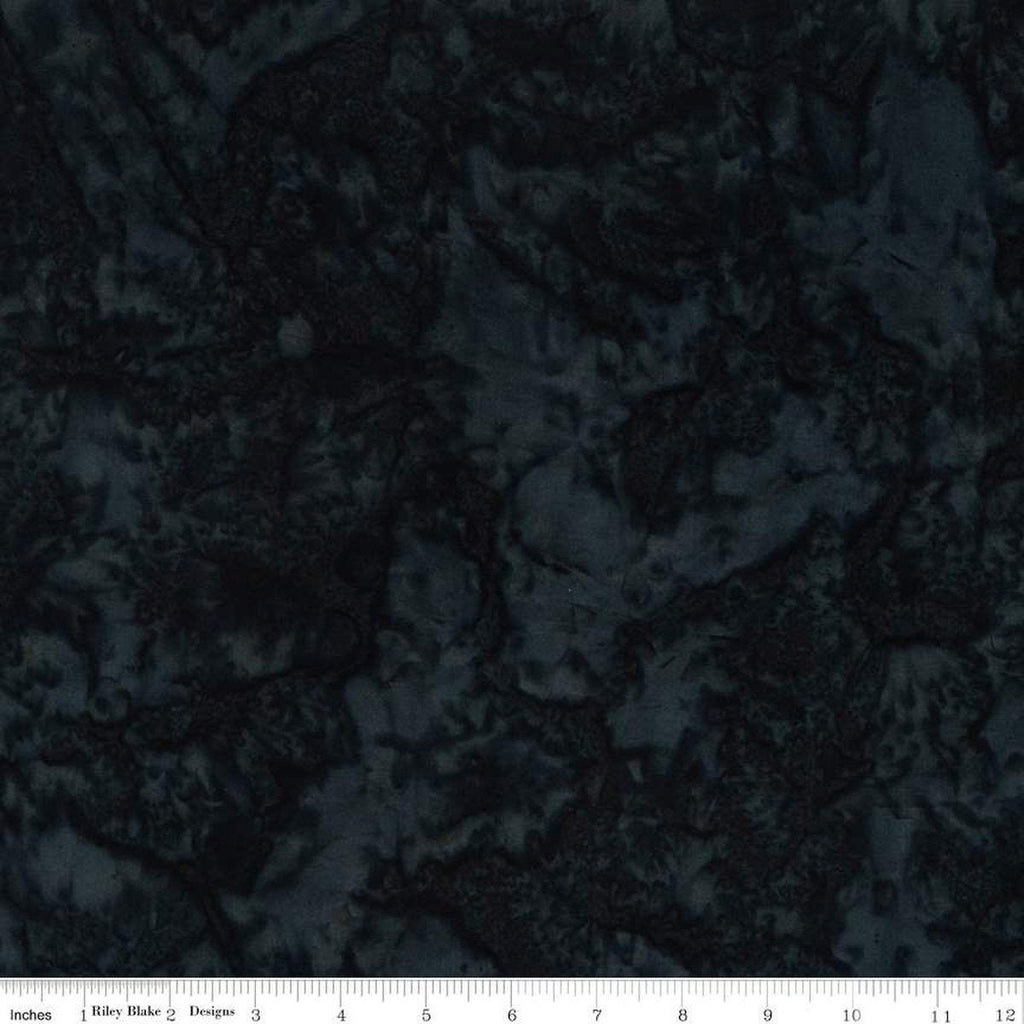 SALE Batiks Expressions Hand-Dyes BTHH205 Deep Blue Black - Riley Blake Designs - Hand-Dyed Print - Quilting Cotton Fabric