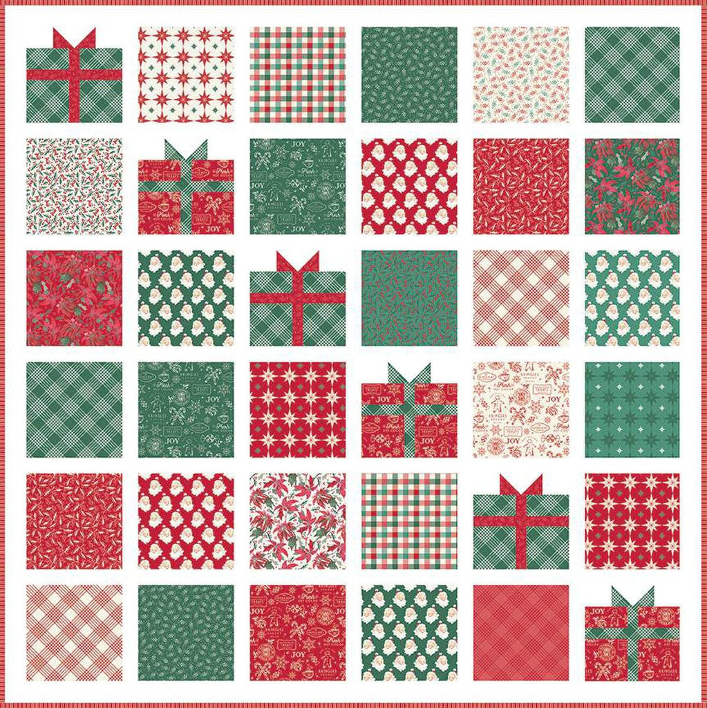 Presently Quilt PATTERN P144 by Primrose Cottage Quilts - Riley Blake Designs - INSTRUCTIONS Only - Piecing Christmas