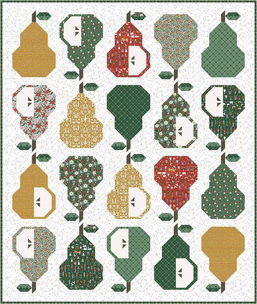 SALE Pear Season Quilt PATTERN P177 by Jennifer Long - Riley Blake Designs - INSTRUCTIONS Only - Piecing Multiple Sizes