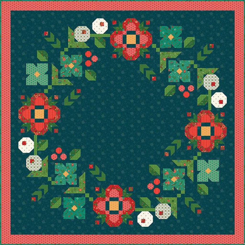 Laurel Wreath Quilt PATTERN P154 by Heather Peterson - Riley Blake Designs - INSTRUCTIONS Only - Piecing Christmas