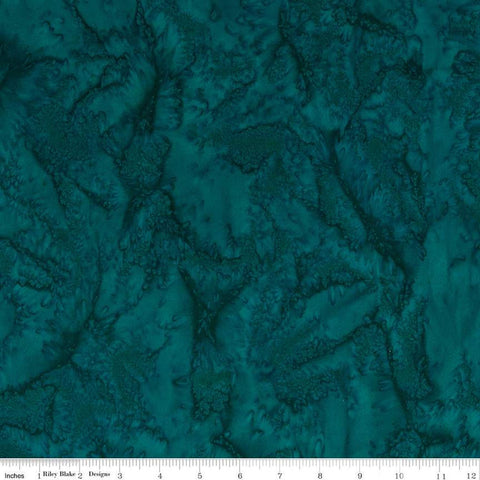 SALE Batiks Expressions Hand-Dyes BTHH161 Dark Turquoise 1 - Riley Blake Designs - Hand-Dyed Print - Quilting Cotton Fabric