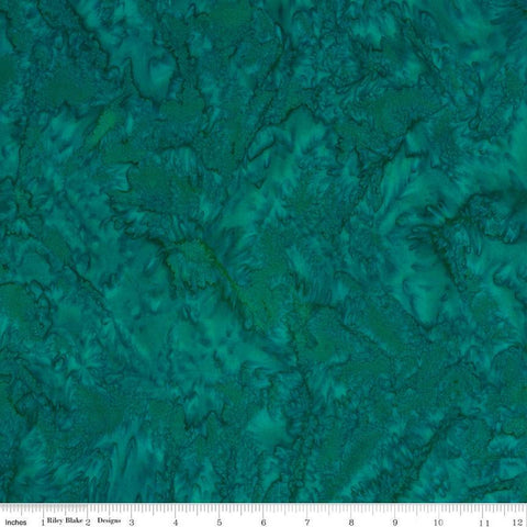 SALE Batiks Expressions Hand-Dyes BTHH160 Dark Turquoise - Riley Blake Designs - Hand-Dyed Print - Quilting Cotton Fabric