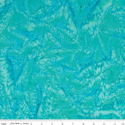 Batiks Expressions Hand-Dyes BTHH159 Turquoise - Riley Blake Designs - Hand-Dyed Print - Quilting Cotton