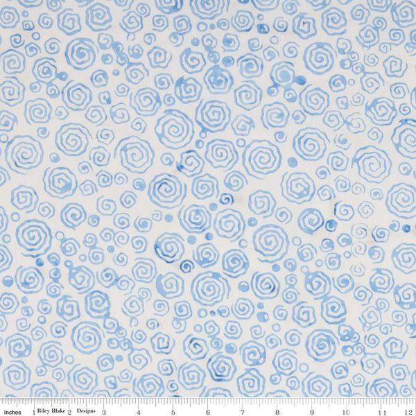 SALE Batiks Expressions Tjaps BTCB1002 Little Boy Blue - Riley Blake Designs - Hand-Dyed Print - Quilting Cotton Fabric