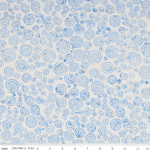 SALE Batiks Expressions Tjaps BTCB1002 Little Boy Blue - Riley Blake Designs - Hand-Dyed Print - Quilting Cotton Fabric