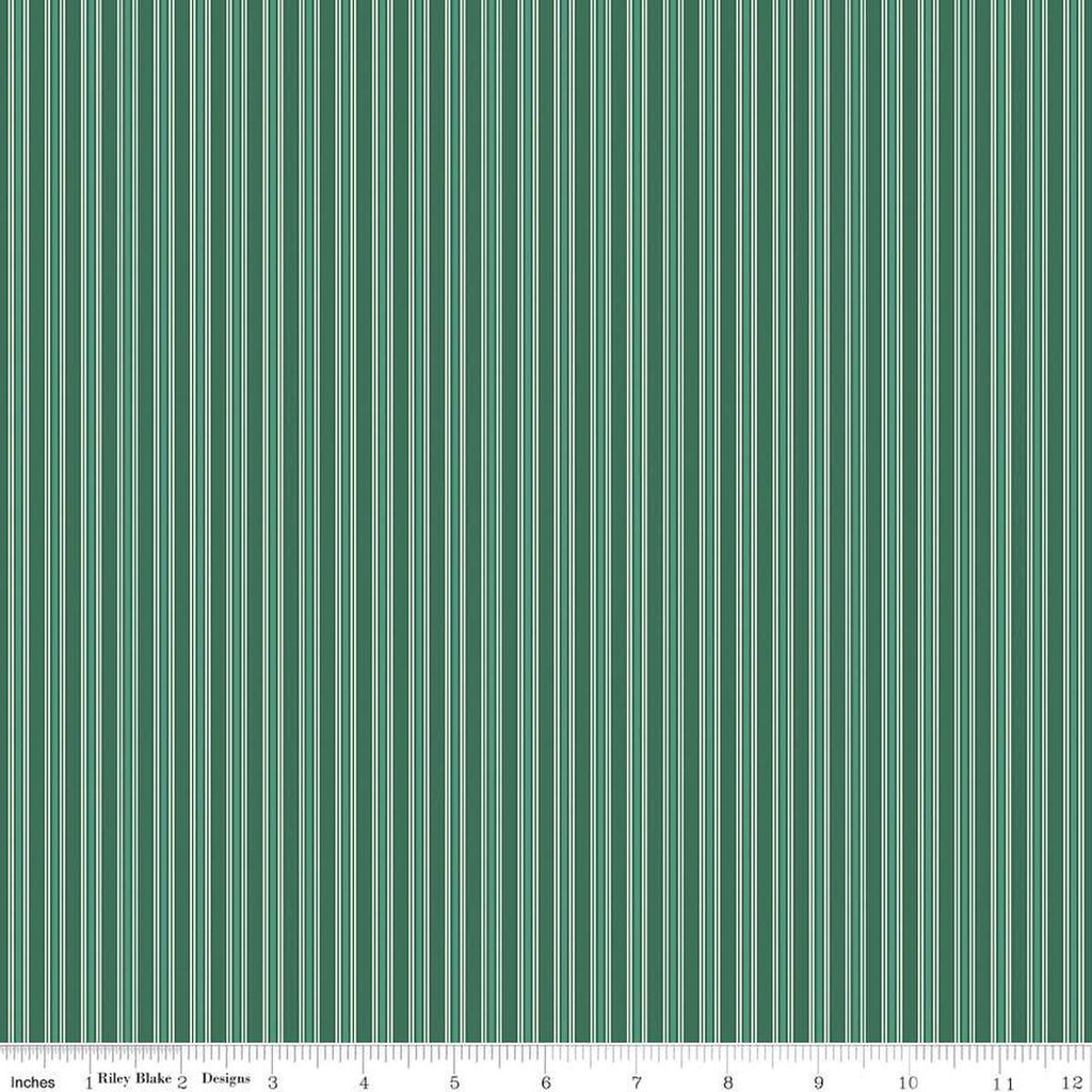 Merry Little Christmas Stripes C14847 Green by Riley Blake Designs - Stripe Striped - Quilting Cotton Fabric