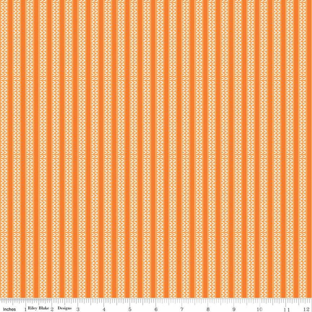 CLEARANCE Here Comes the Sun Stripes C14818 Orange by Riley Blake Designs - Stripe Striped - Quilting Cotton Fabric