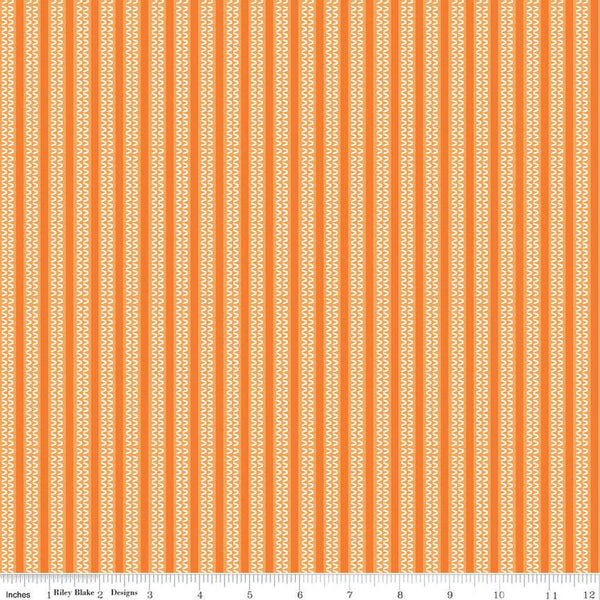 CLEARANCE Here Comes the Sun Stripes C14818 Orange by Riley Blake Designs - Stripe Striped - Quilting Cotton Fabric