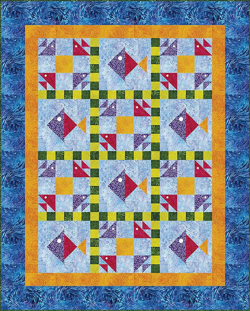 SALE Fishy Recess Quilt PATTERN P185 by The Whimsical Workshop - Riley Blake Designs - INSTRUCTIONS Only - Piecing Advanced Beginner