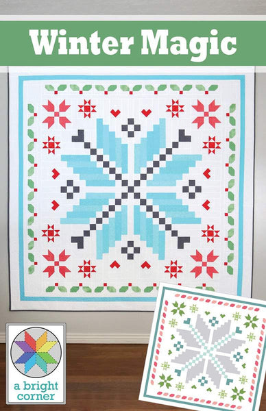 SALE Winter Magic Quilt PATTERN P165 by A Bright Corner - Riley Blake Designs - INSTRUCTIONS Only - Piecing - Two Border Options