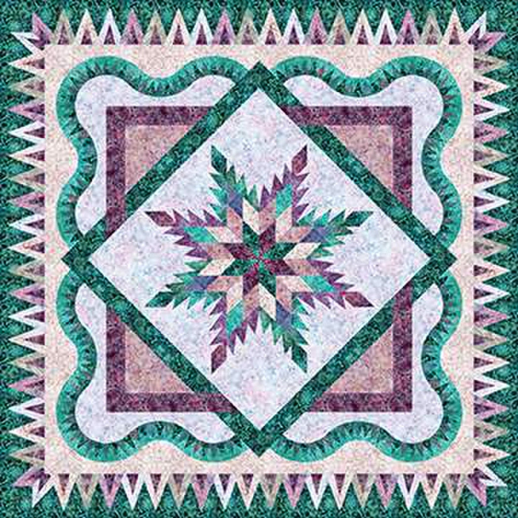 SALE Wintergreen Quilt PATTERN P182 by Quiltworx - Riley Blake Designs - INSTRUCTIONS Only - Paper-Pieced Medallion