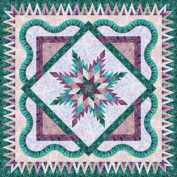 SALE Wintergreen Quilt PATTERN P182 by Quiltworx - Riley Blake Designs - INSTRUCTIONS Only - Paper-Pieced Medallion