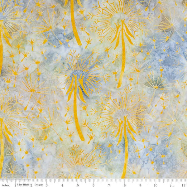 SALE Batiks Expressions BTPT1084 Jonquil - Riley Blake Designs - Hand-Dyed Tjaps Print - Quilting Cotton Fabric