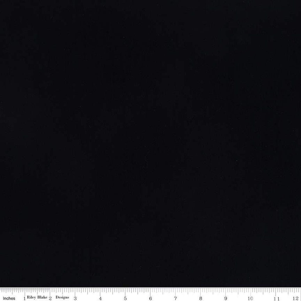 SALE Batiks Expressions Hand-Dyes BTCB209 True Black  - Riley Blake Designs - Hand-Dyed Print - Quilting Cotton