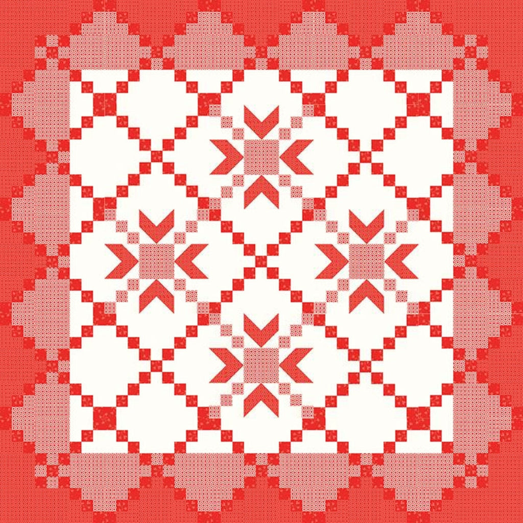SALE Red White and Just Right Quilt PATTERN P157 by Sandy Gervais - Riley Blake Designs - INSTRUCTIONS Only - Piecing