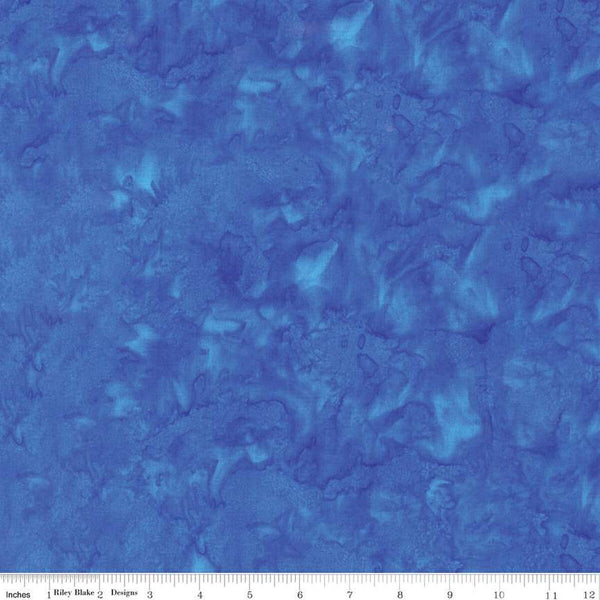 SALE Batiks Expressions Hand-Dyes BT21000-296 Azure - Riley Blake Designs - Hand-Dyed Print - Quilting Cotton