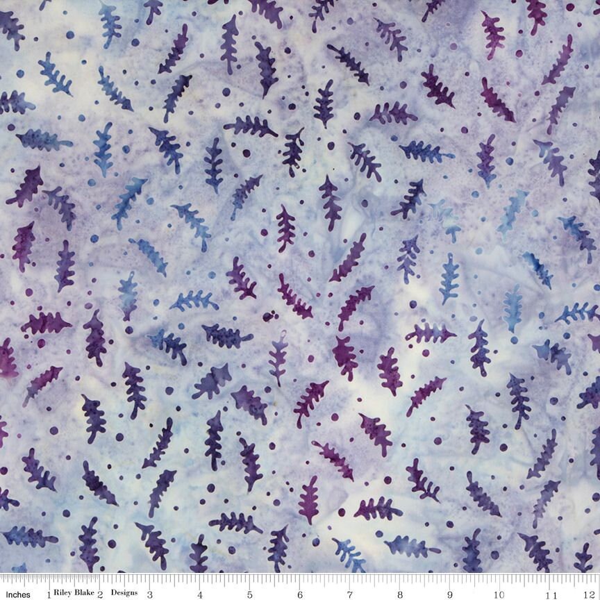 SALE Batiks Expressions BTPT1130 Light Periwinkle - Riley Blake Designs - Hand-Dyed Tjaps Print - Quilting Cotton