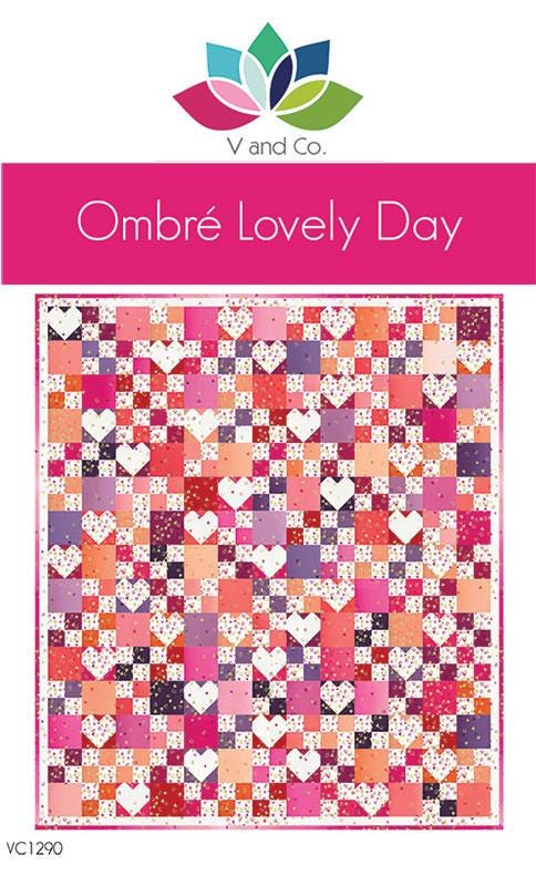 Image of the Ombre Lovely Day quilt pattern for Moda Fabrics. Features a quilt pattern with scattered small hearts.
Cute Little Fabric Shop