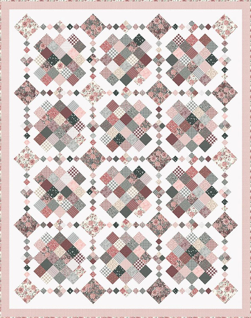 Image of the Prairie Patchwork quilt pattern by Modern Prairie for Riley Blake Designs. Features squares on a quilt. 
Cute Little Fabric Shop