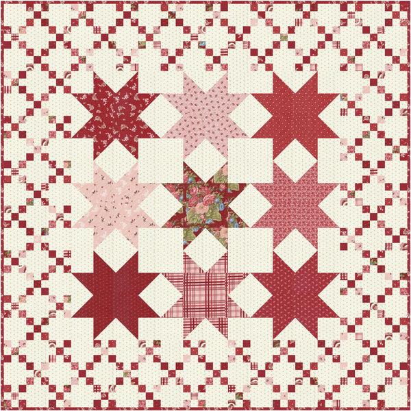 Nantucket Quilt PATTERN MS-1302 by Minick & Simpson - Moda Fabrics - INSTRUCTIONS Only - Fat Quarter Friendly
