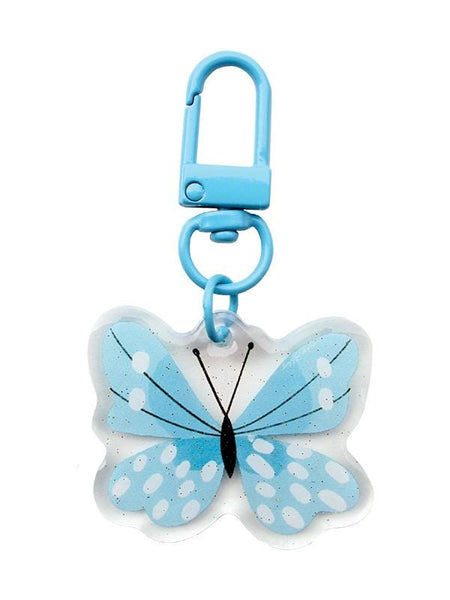 SALE Blue Butterfly Zipper Charm LHLOVEZ001 by Lizzy House - Moda Fabrics - Acrylic Resin
