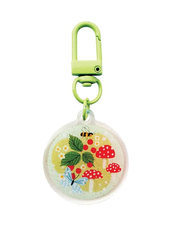 SALE Tiny Meadow Zipper Glitter Charm LHLOVEZ004 by Lizzy House - Moda Fabrics - Acrylic Resin Mushroom