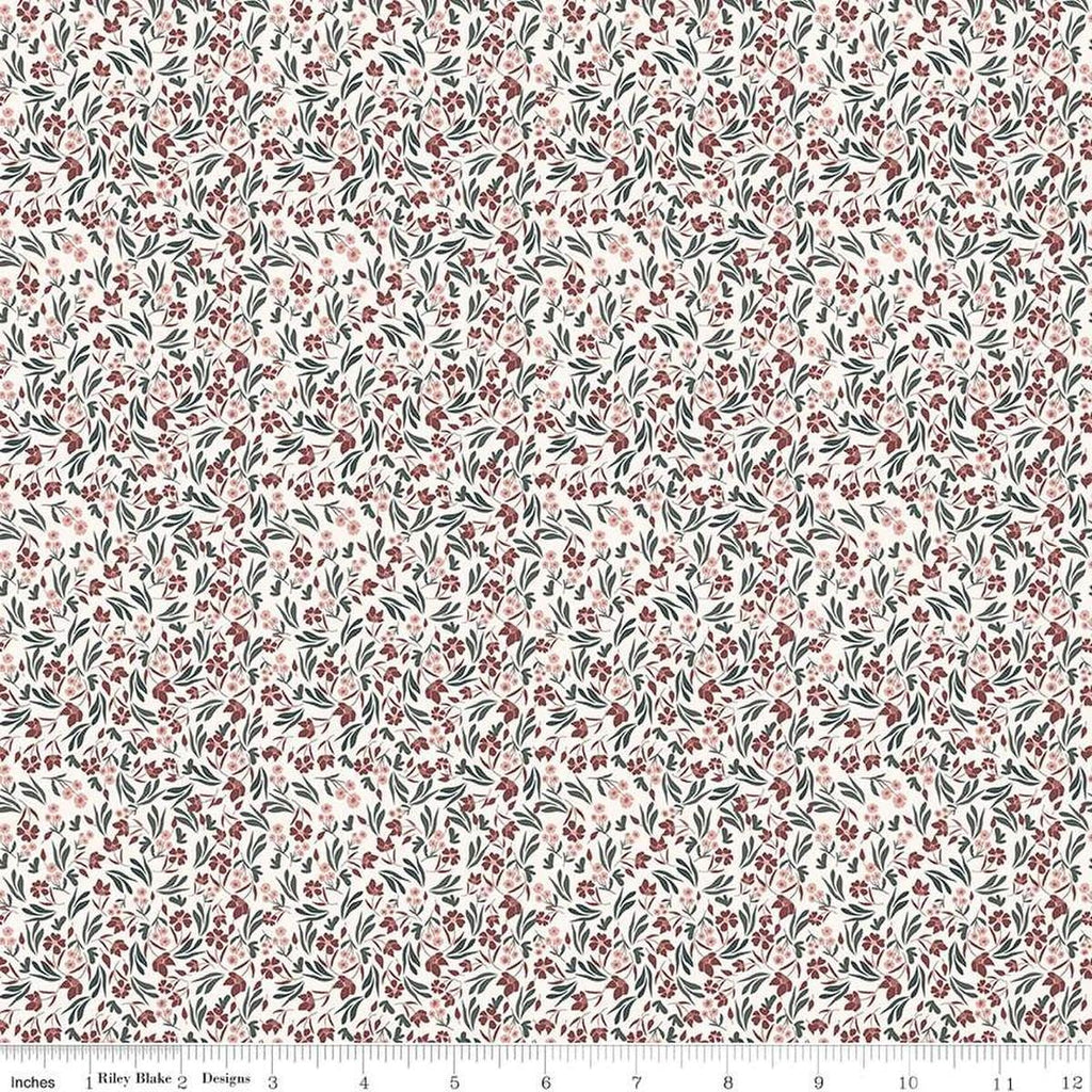 Image of the A Walk on the Prairie Ditsy Off White quilting cotton fabric by Modern Prairie for Riley Blake Designs. Features small flowers and leaves on a light cream background.
Cute Little Fabric Shop