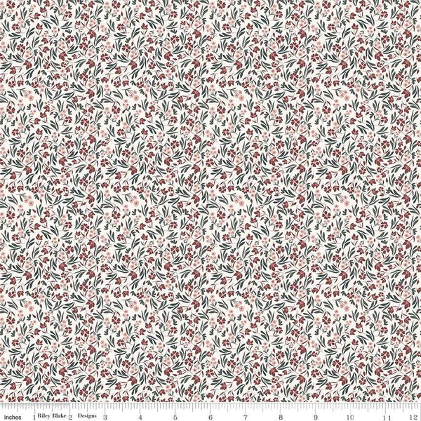 Image of the A Walk on the Prairie Ditsy Off White quilting cotton fabric by Modern Prairie for Riley Blake Designs. Features small flowers and leaves on a light cream background.
Cute Little Fabric Shop