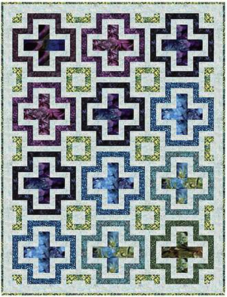 Image of the Reconnection quilt by the Art East Quilting Co for Riley Blake Designs. Features a blue and purple quilt with plus signs. 
Cute Little Fabric Shop