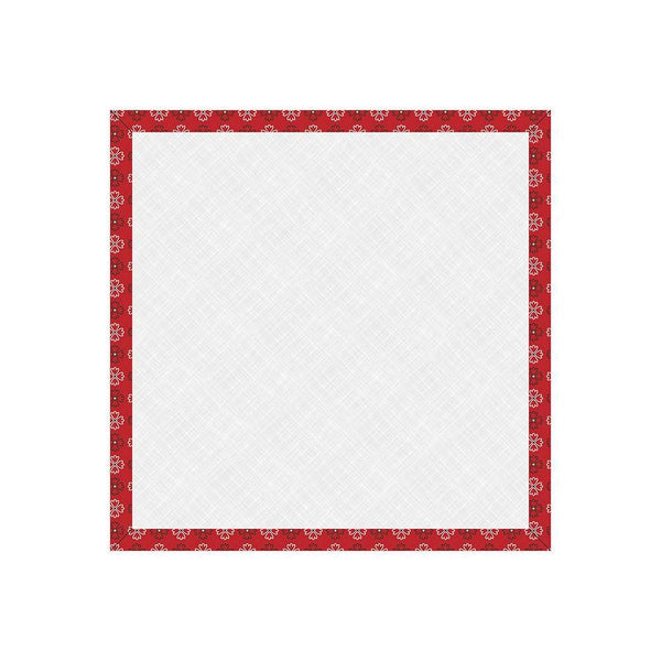 Image of the 10" Design Board Autumn Schoolhouse by Lori Holt for Riley Blake Designs. Features a 10 inch square with cardboard and batting with a red border. 
Cute Little Fabric Shop