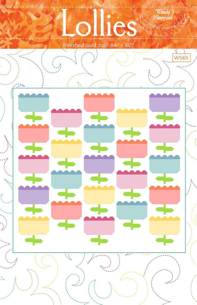 Image of the Lollies quilting cotton fabric by Wendy Sheppards for Riley Blake Designs. Features flowers on a white background.
Cute Little Fabric Shop