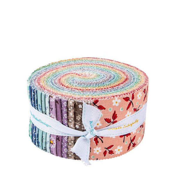 Image of the Bee Bundle Limited Edition Colors 2 1/2" Rolie Polie by Lori Holt for Riley Blake Designs.  Features a selection of fabrics curated by Lori Holt of Bee in my Bonnet from her past collections. 
Cute Little Fabric Shop