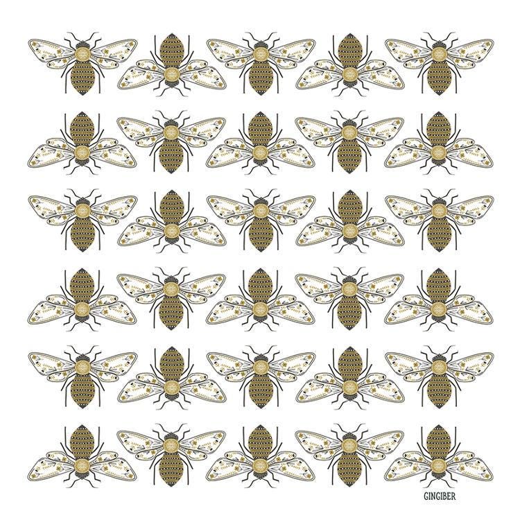 SALE Tea Towel Bee GB-F510 - Moda Fabrics - Gingiber - 24" x 26" Towel 100% Flour Sack Cotton - Machine Washable