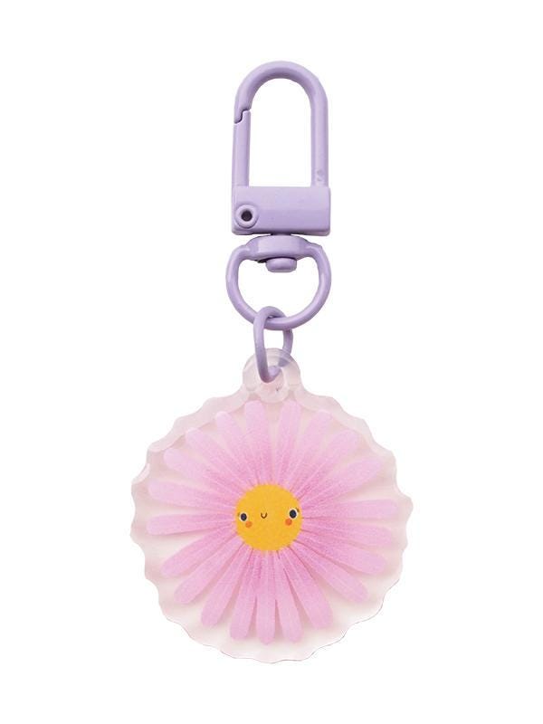 SALE Purple Aster Zipper Charm LHEVDZ011 by Lizzy House - Moda Fabrics - Acrylic Resin Flower