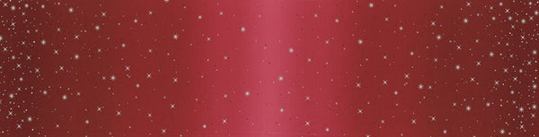SALE Ombre Fairy Dust METALLIC 10871 Burgundy - Moda - Light to Darker Red with Silver SPARKLE Stars - Quilting Cotton Fabric