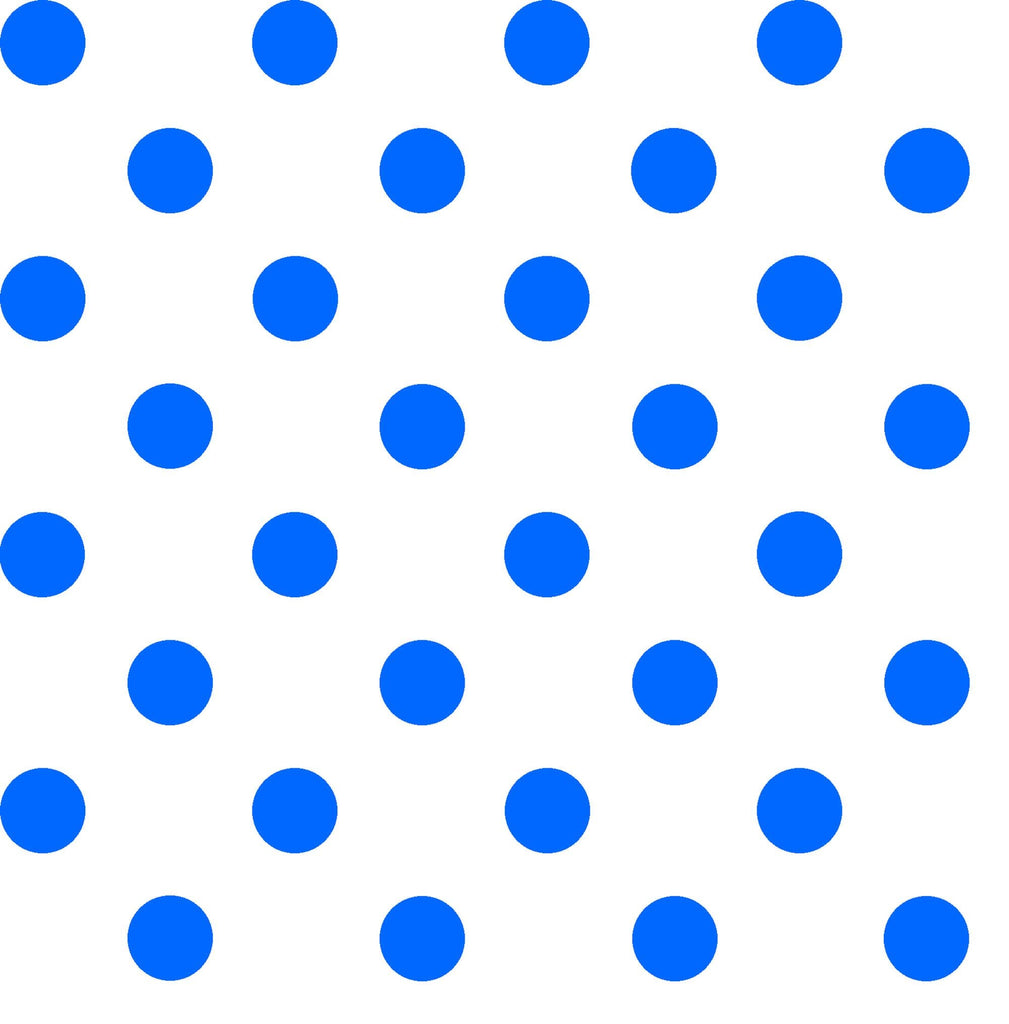 SALE Dots and Stripes and More Brights Medium Dot 28893 ZB Blue on White - QT Fabrics - Polka Dots Dotted - Quilting Cotton Fabric
