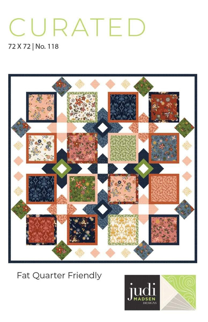Image of the Curated quilt pattern by Judy Madsen for Riley Blake Designs. Features squares and diamonds on a quilt.
Cute Little Fabric Shop