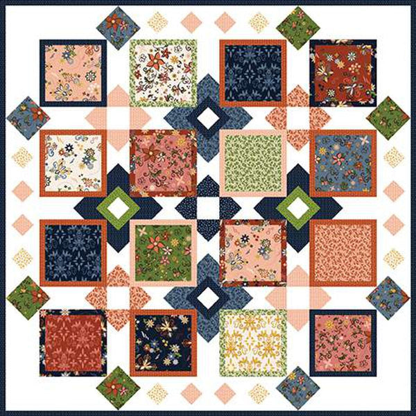 Image of the Curated quilt pattern by Judy Madsen for Riley Blake Designs. Features squares and diamonds on a quilt.
Cute Little Fabric Shop