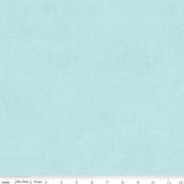 Image of the Shades Songbird quilting cotton fabric by Riley Blake Designs. Features a light aqua fabric with a mottled semisold background. 
Cute Little Fabric Shop