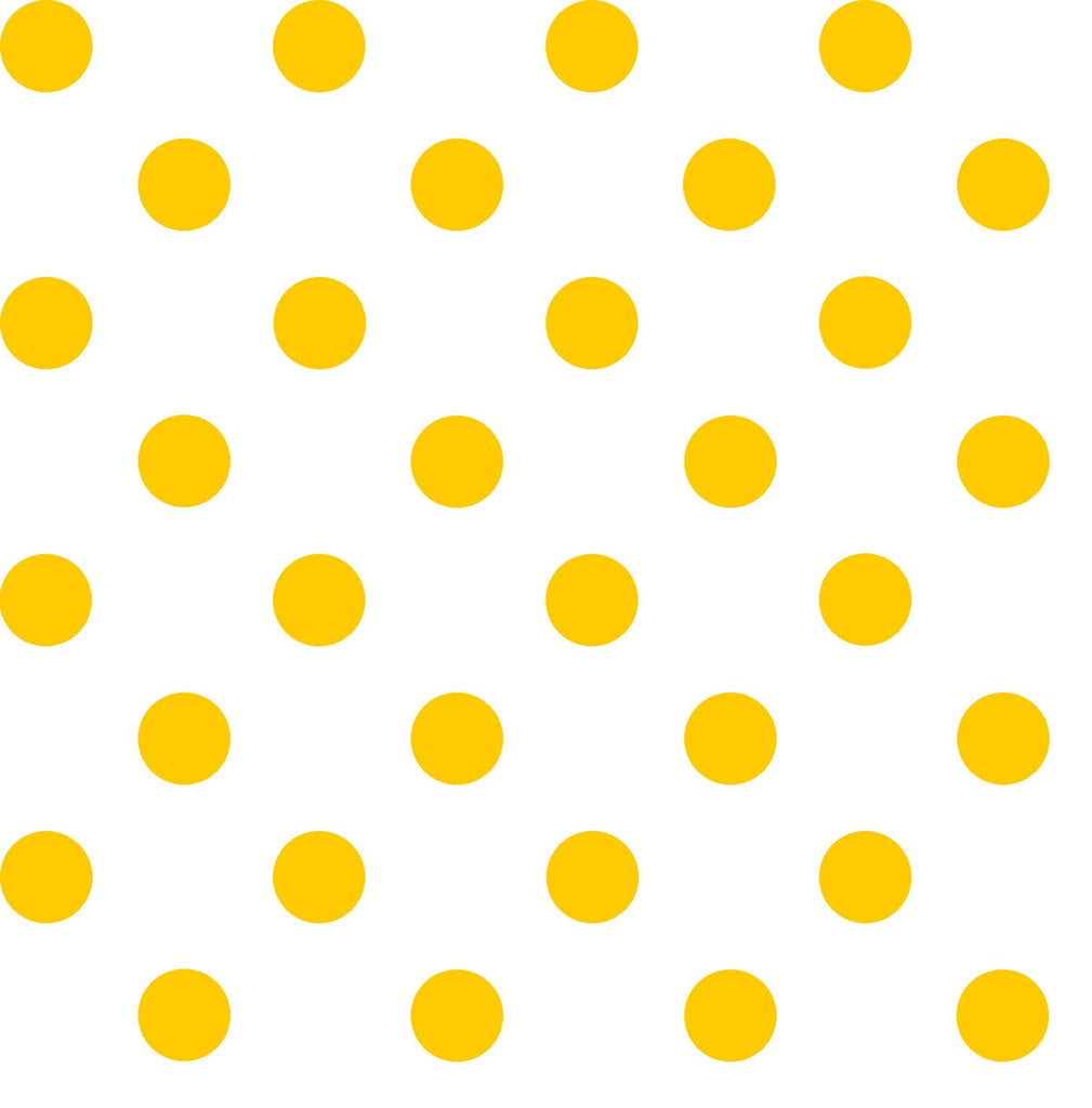 26" End of Bolt - Dots and Stripes and More Brights Medium Dot 28893 S Yellow on White - QT Fabrics - Polka Dotted - Quilting Cotton Fabric