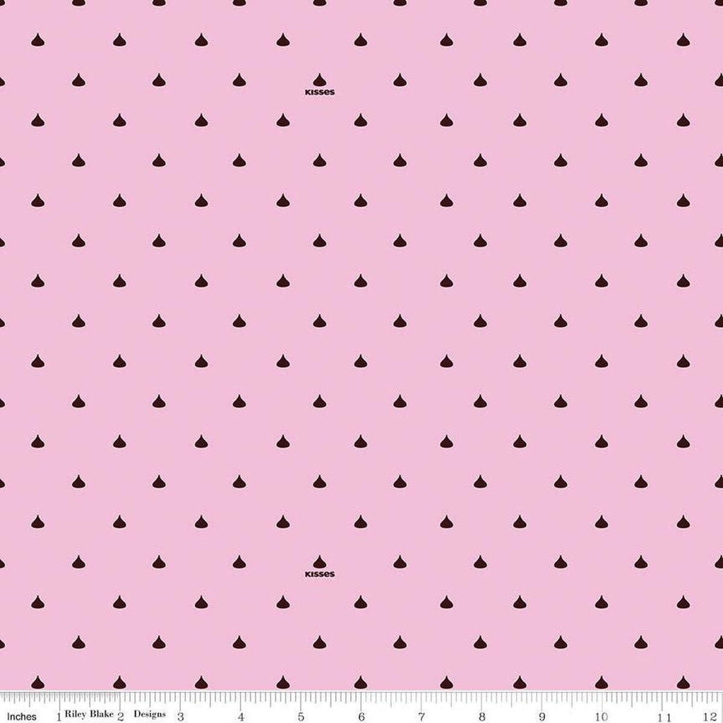 SALE Celebrate with Hershey Valentine's Day Kisses Dots C12806 Pink - Riley Blake Designs - Hershey's Chocolate - Quilting Cotton Fabric
